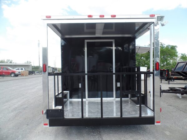 8.5' x 14' Concession BBQ Food Trailer Black Event Catering - Image 27