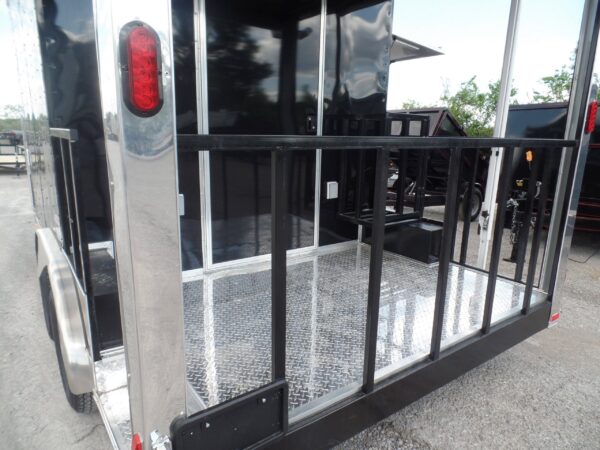 8.5' x 14' Concession BBQ Food Trailer Black Event Catering - Image 32