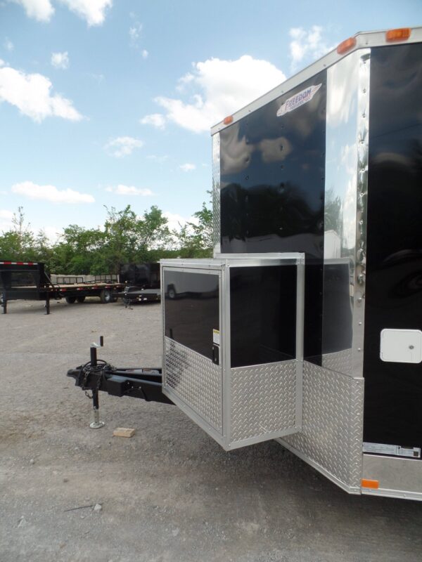 8.5' x 14' Concession BBQ Food Trailer Black Event Catering - Image 36