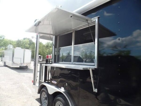 8.5' x 14' Concession BBQ Food Trailer Black Event Catering - Image 42