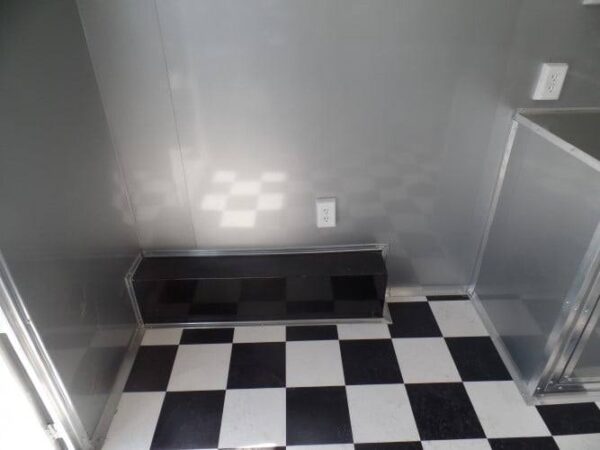 8.5' x 14' Concession BBQ Food Trailer Black Event Catering - Image 38