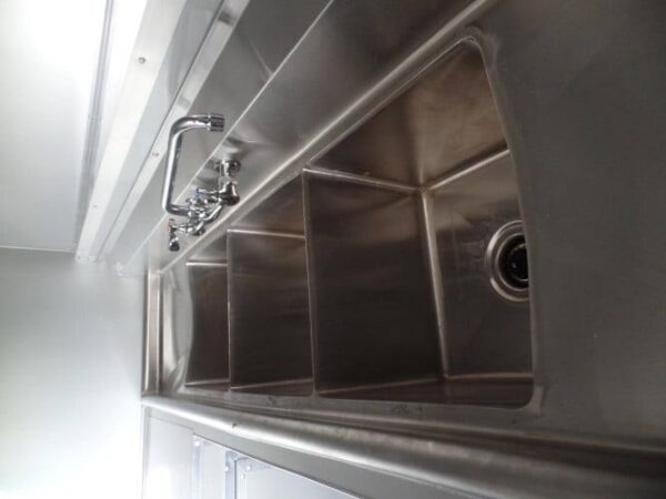 8.5' x 14' Concession BBQ Food Trailer Black Event Catering - Image 24