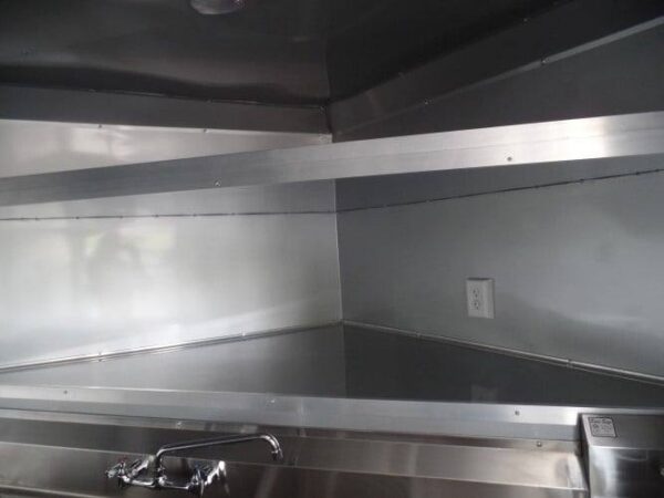 8.5' x 14' Concession BBQ Food Trailer Black Event Catering - Image 12