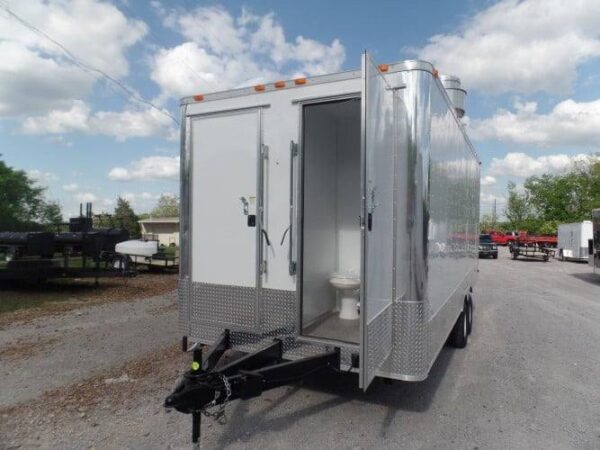 8.5 x 20 Concession Food Trailer White Event Catering - Image 3