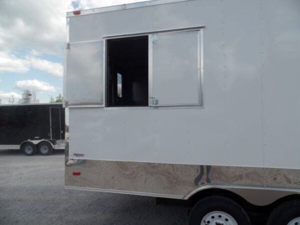 8.5 x 20 Concession Food Trailer White Event Catering - Image 6
