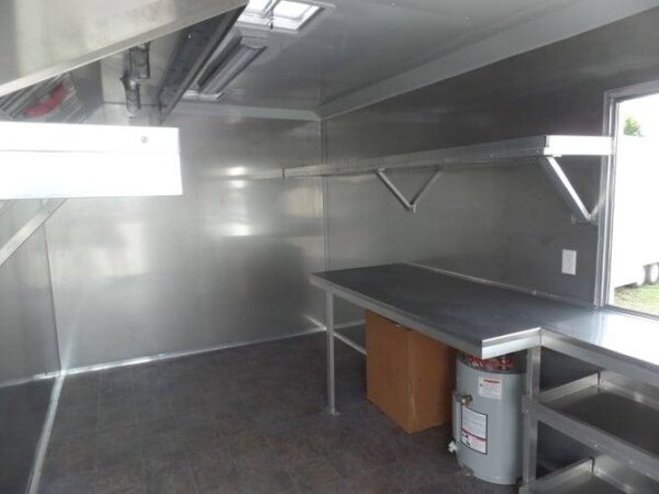 8.5 x 20 Concession Food Trailer White Event Catering - Image 2