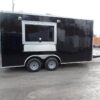 8.5' x 16' Black Catering Event Concession Food Trailer - Image 11