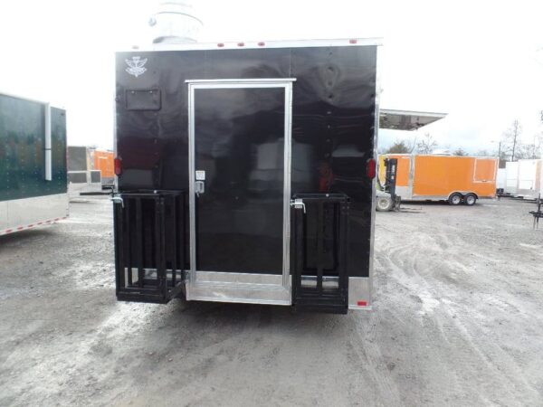 8.5' x 16' Black Catering Event Concession Food Trailer - Image 7