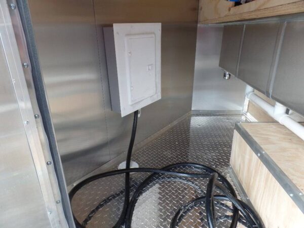 8.5' x 16' Black Catering Event Concession Food Trailer - Image 20