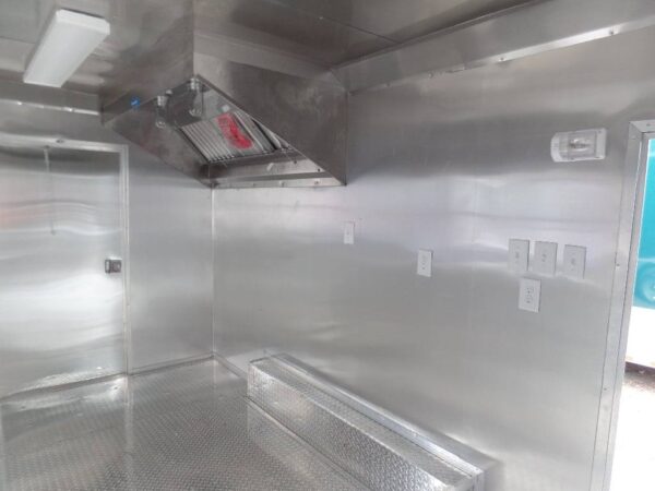 8.5' x 16' Black Catering Event Concession Food Trailer - Image 19