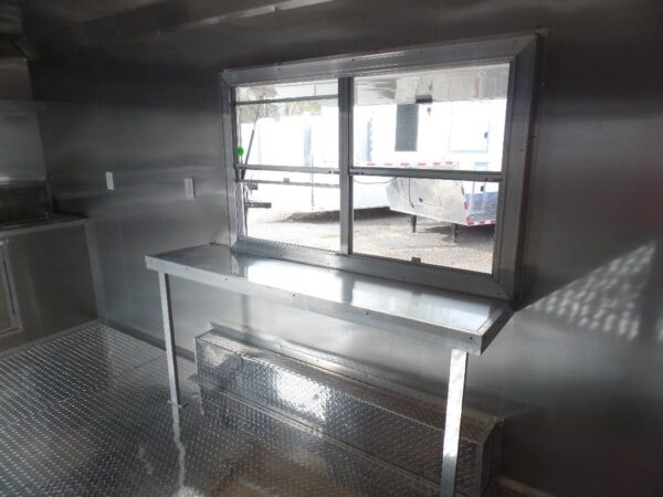8.5' x 16' Black Catering Event Concession Food Trailer - Image 15