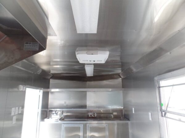 8.5' x 16' Black Catering Event Concession Food Trailer - Image 14