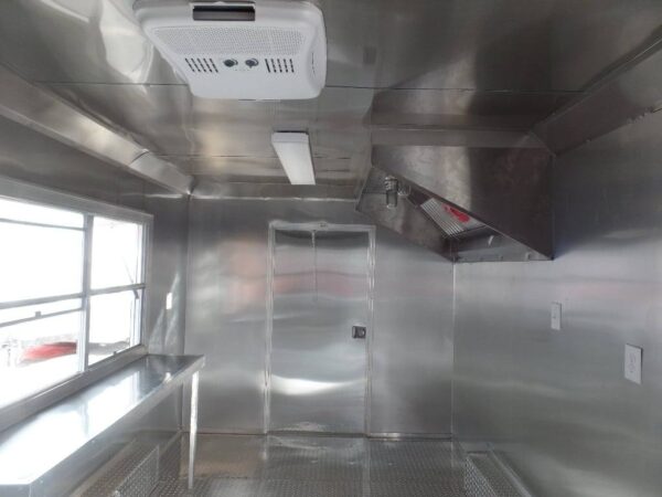 8.5' x 16' Black Catering Event Concession Food Trailer - Image 21