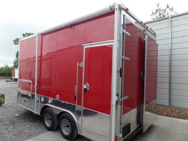 8.5' x 16' Concession Food Event Catering Trailer Red - Image 2