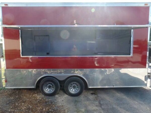 8.5' x 16' Concession Food Event Catering Trailer Red - Image 24