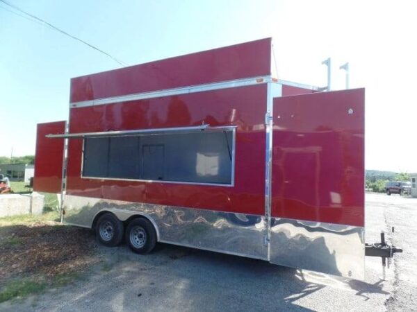 8.5' x 16' Concession Food Event Catering Trailer Red - Image 10
