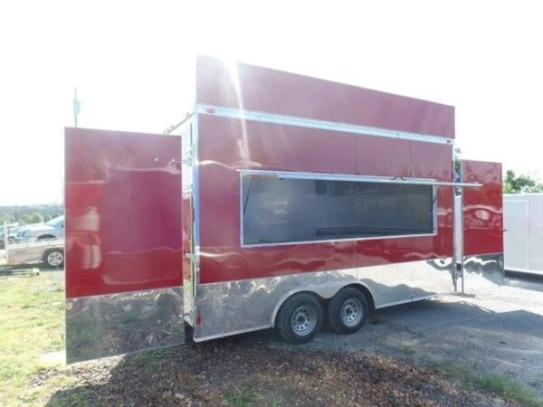 8.5' x 16' Concession Food Event Catering Trailer Red - Image 7