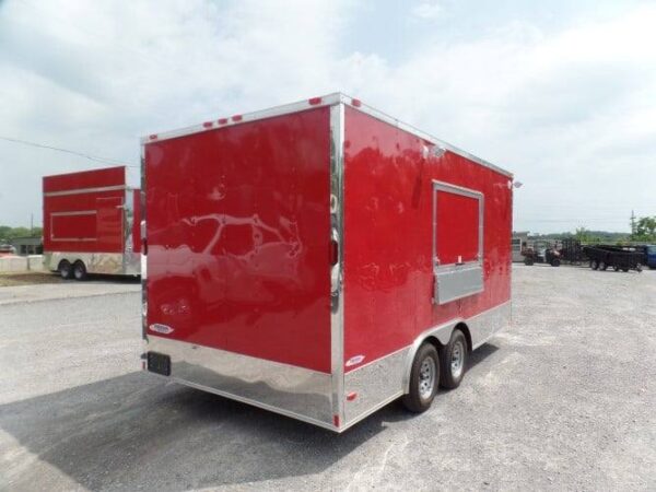 8.5' x 16' Concession Food Trailer Red Event Catering - Image 24