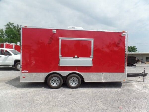 8.5' x 16' Concession Food Trailer Red Event Catering - Image 5