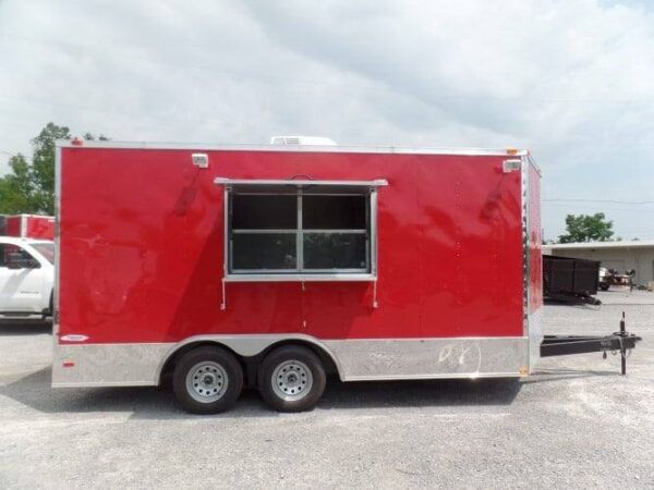 8.5' x 16' Concession Food Trailer Red Event Catering - Image 14