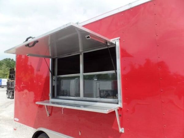 8.5' x 16' Concession Food Trailer Red Event Catering - Image 16