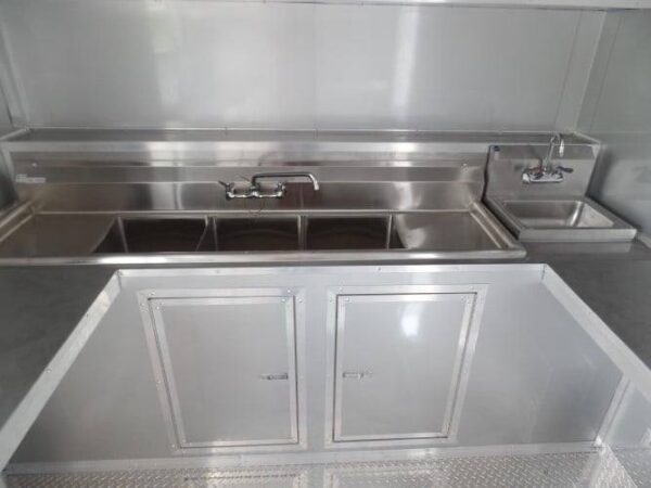 8.5' x 16' Concession Food Trailer Red Event Catering - Image 13