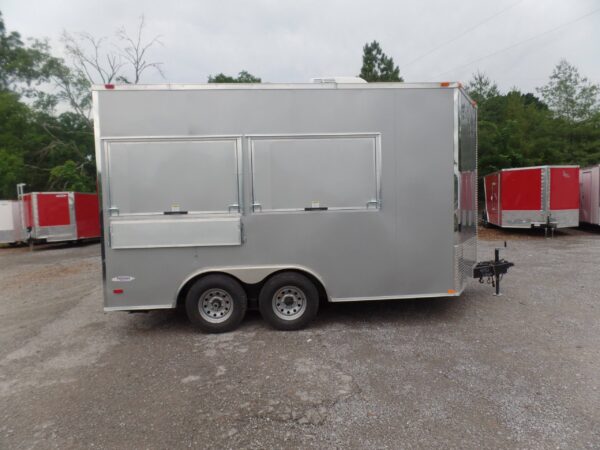 8.5' x 14' Concession Trailer Silver Food Event Catering - Image 10
