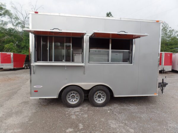 8.5' x 14' Concession Trailer Silver Food Event Catering - Image 13