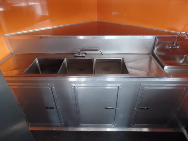 8.5' x 14' Concession Trailer Silver Food Event Catering - Image 2