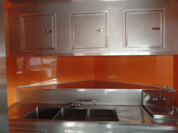 8.5' x 14' Concession Trailer Silver Food Event Catering - Image 8