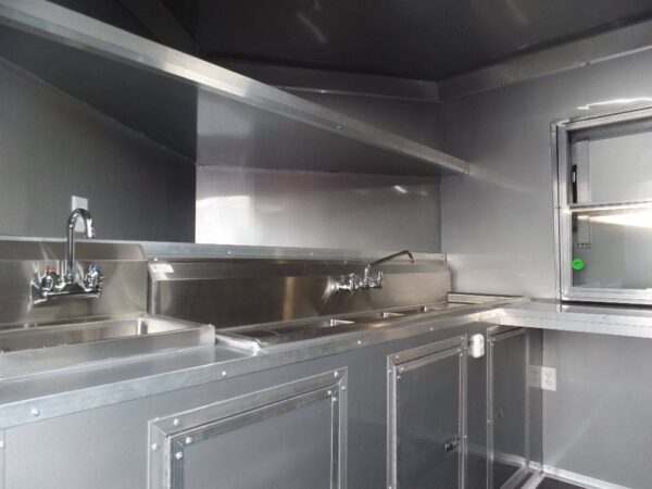 8.5' x 16' Concession Food Custom Event Trailer - Image 4