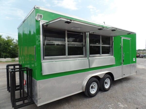8.5' x 14' Concession Food Trailer Lime Event Catering - Image 20
