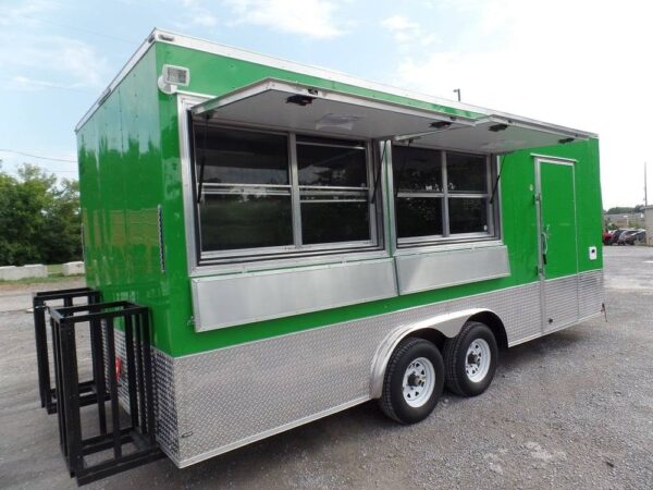8.5' x 14' Concession Food Trailer Lime Event Catering - Image 10