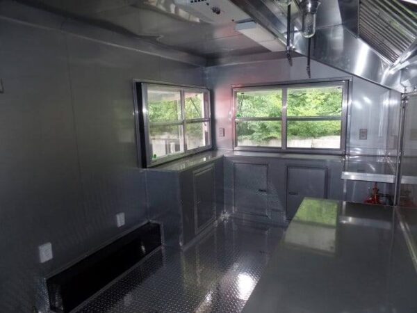 8.5' x 16' Concession BBQ Food Trailer White Event Catering - Image 12
