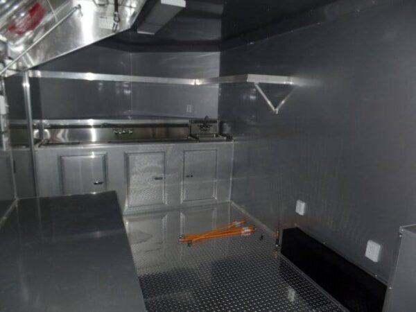 8.5' x 16' Concession BBQ Food Trailer White Event Catering - Image 11