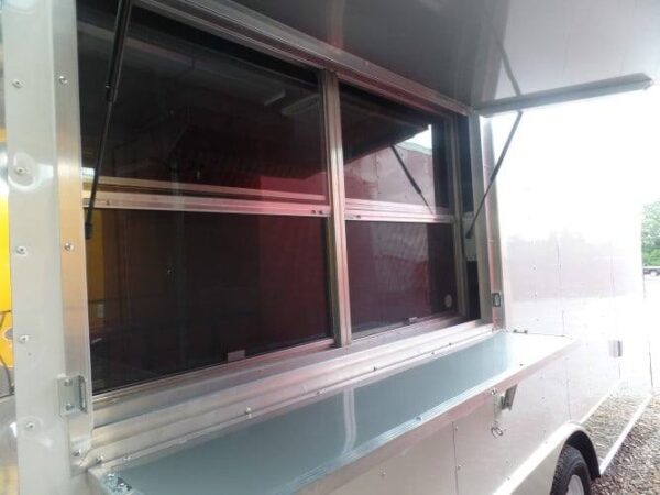 8.5' x 16' Concession BBQ Food Trailer White Event Catering - Image 4
