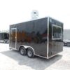 8.5' x 16' Black Flat Front Concession Food Trailer With Appliances - Image 15