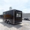8.5' x 16' Black Flat Front Concession Food Trailer With Appliances - Image 21
