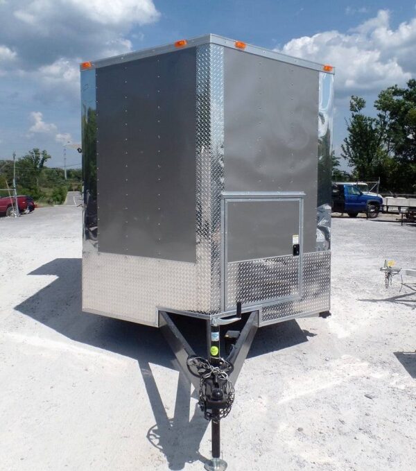 8.5' x 14' Concession Food Trailer Light Pewter Event Catering - Image 11