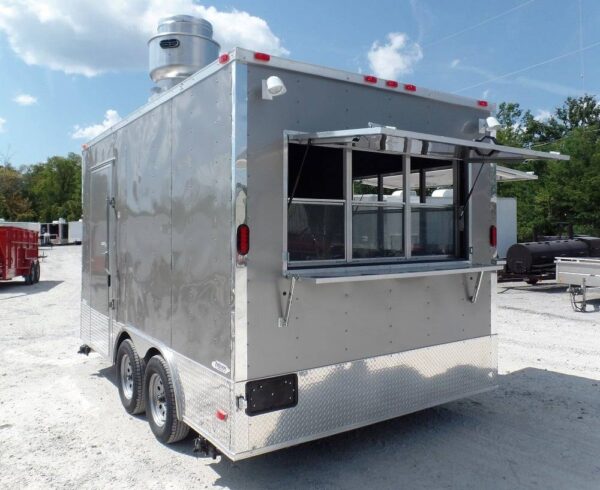 8.5' x 14' Concession Food Trailer Light Pewter Event Catering - Image 9