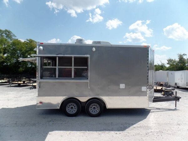 8.5' x 14' Concession Food Trailer Light Pewter Event Catering - Image 18
