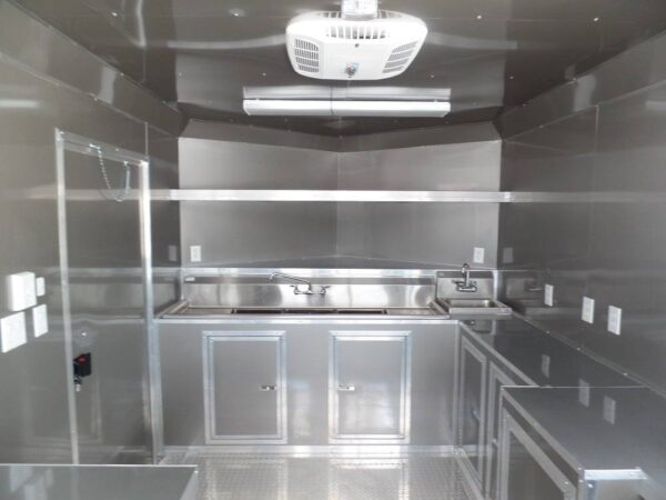 8.5' x 14' Concession Food Trailer Light Pewter Event Catering - Image 7