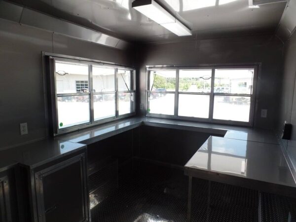 8.5' x 14' Concession Food Trailer Light Pewter Event Catering - Image 17
