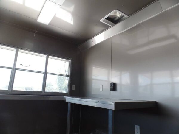 8.5' x 14' Concession Food Trailer Light Pewter Event Catering - Image 3