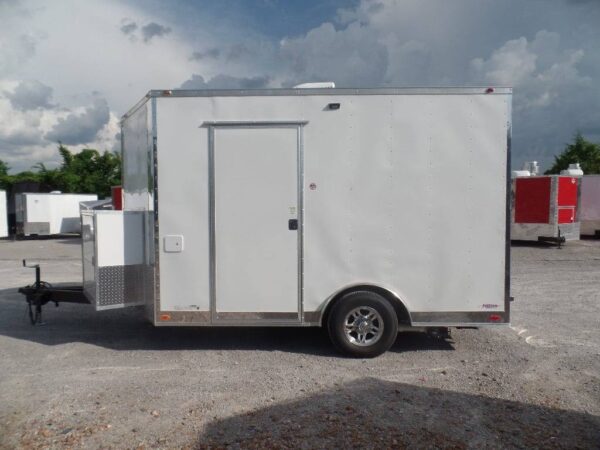 8.5' x 12' White Food Catering Concession Trailer - Image 9