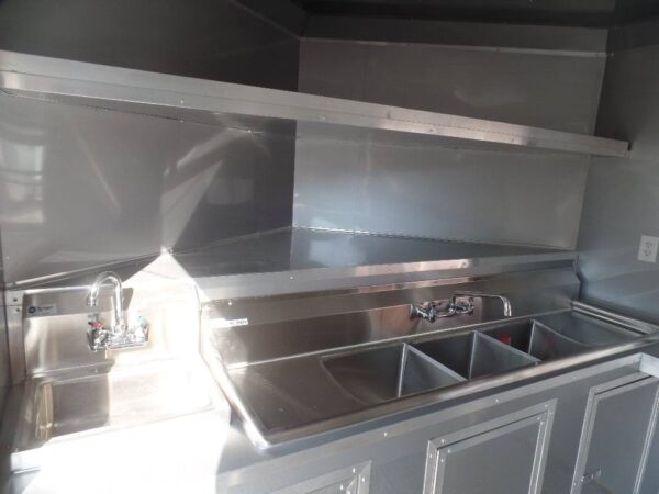 8.5' x 12' White Food Catering Concession Trailer - Image 4