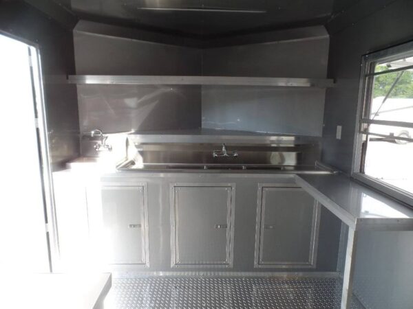 8.5' x 12' White Food Catering Concession Trailer - Image 16
