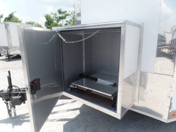 8.5' x 12' White Concession Food Trailer With Appliances - Image 14