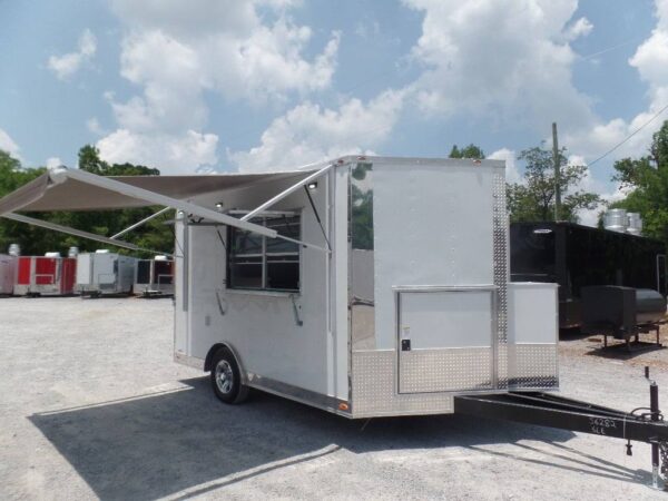 8.5' x 12' White Concession Food Trailer With Appliances - Image 9