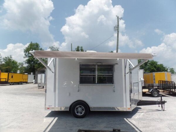 8.5' x 12' White Concession Food Trailer With Appliances - Image 10